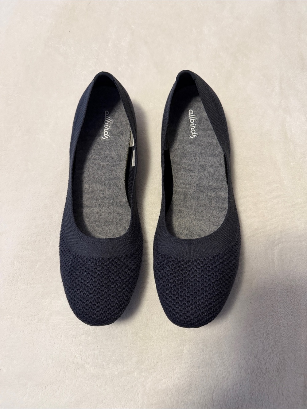 allbirds Navy Knit Slip-On Flats